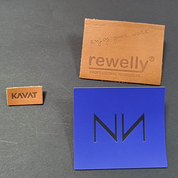 OEM High Quality PU Leather Patches Custom Laser Embossing Leather Sew on Jeans Jacket Printing Badge