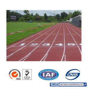 Colourful Full PU 13MM Running Track Flooring Runway Harmless