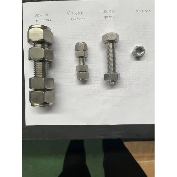 Gr2 Titanium Stud U Bolt Nut 2 Lock Nuts For Industry