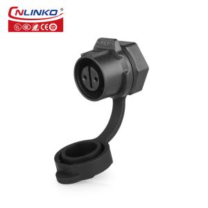 Cnlinko Quick Locking M12 Type 5A Male Plug and Female Flange Panel Mount 2 Pin