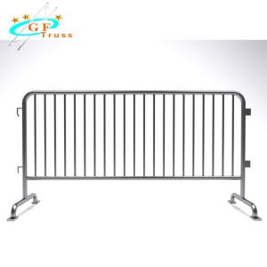 Removable Galvanized Crowd Control Barrier Systems With Flat Bases For Concert