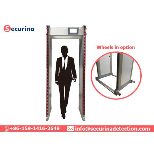 33 Detect Zones Walk Through Metal Detector Scanner Gate With LED Side Light
