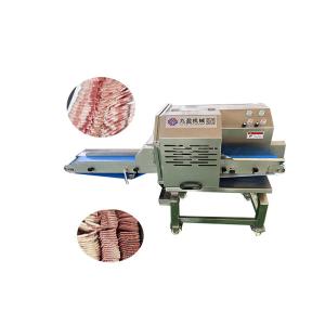 800kg/h Industrial Meat Slicer Automatic Frozen Sausage Bacon Beef Mutton