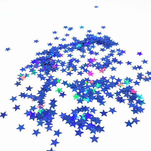 Polyester Star Glitter Shapes Free Samples of 4mm Star Shaped Stars