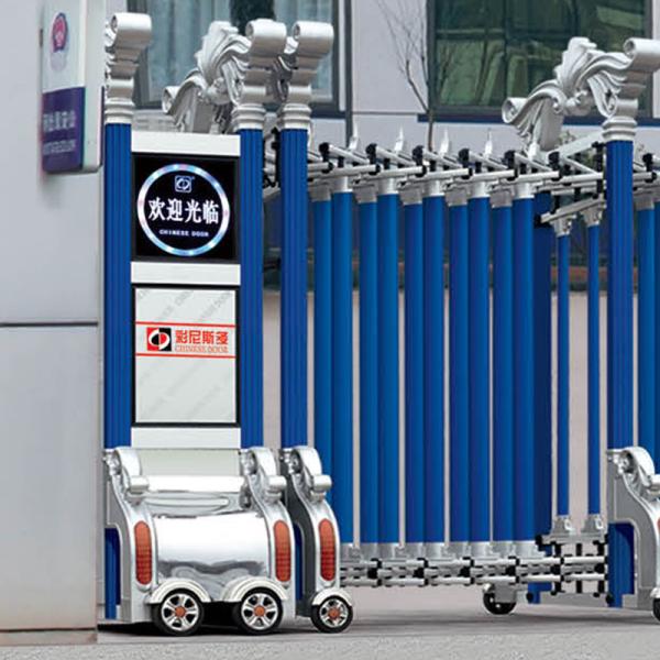 17m / min Electric Folding Sliding Gate Automatic Retractable Stainless Steel