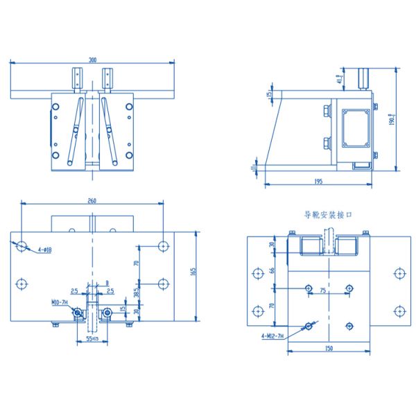 ≤0.63M/S Speed Elevator Spares Instantaneous Safety Gear Lift Safety Devices