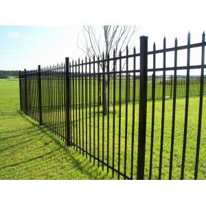 China 2.03m Pvc Coated Black Wrought Iron Fence Panels Security on sale
