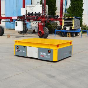 Material Movement Transport Cart 10 Tons Trackless Battery Operated Transfer