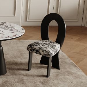 Luxury Modern Stackable Colorful Upholstered Dining Chairs Solid Wooden Dining