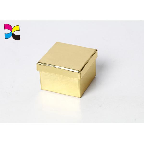 Customized Paper Printed Cardboard Flat Folding Gift Box Golden Color Eco -