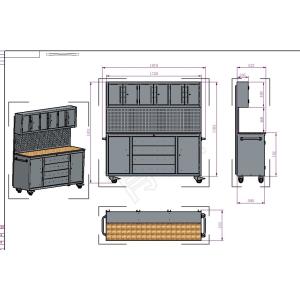 72 Inch Rolling Tool Chest for Workshop Customized OBM Support Garage Store
