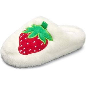 High-Density Memory Foam Kids Indoor Slippers with Breathable Faux Fur Lining