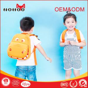 Softback green Baby Toddler Backpack Lovely Hippo Shape 31*27*11.5cm