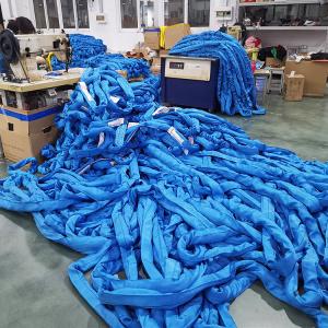 Vertical 23000 LBS Polyester Round Sling Blue WSTDA Standard