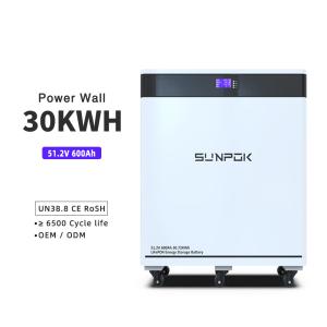 China 600Ah Lithium Ion Lifepo4 Solar Battery 30kwh 48V 600Ah Lifepo4 Battery Pack 51.2v 30kwh 30kw Solar Energy Storage System on sale