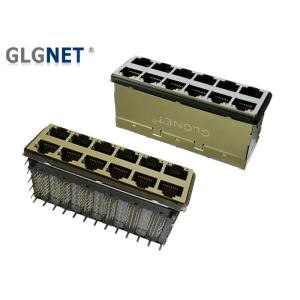 Through Hole Stacked RJ45 Connectors EMI Gasket Light Pipes10G Gigabit Ethernet