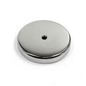 Wholesale ISO/TS16949 2002 Certified D80mm Ferrite Cup Magnet Holder With Countersunk Hole D6mm from china suppliers