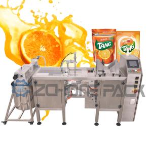 30 Bag / Min Auto Liquid Filling Machine Plain Weave Juice Filling And Sealing