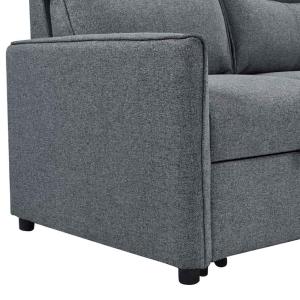 L-Shaped Reversible Sectional Sleeper Sofa with Pull-Out Bed and Storage,