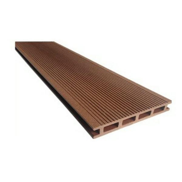 Durable Brown WPC Hollow Decking , 150x25mm Waterproof Wood Plastic Composite