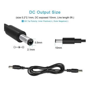 USB A Male to DC5521 Barrel Connector Cable 1m PVC Jacket