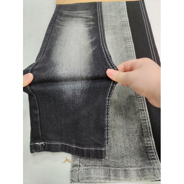 78%Cotton 11.8oz Heavy Weight Twill Style BLACK/BLACK High Stretch Denim Fabric For Man Jeans
