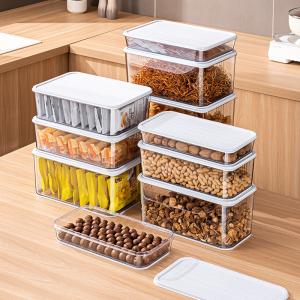 Buy cheap Plastic Storage Bins with lid Clear Pantry Organizer Box Bin Containers for from wholesalers