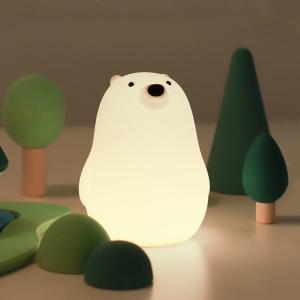 China Kawai Bear Kids Baby Nursery Bedroom Night Light lamp Gifts Silicone Bear Light Kids Night Light on sale
