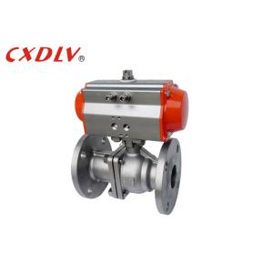 Flange Industrial Pneumatic Actuated Ball Valve SS Water Control Valve WCB