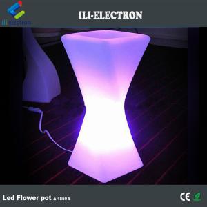 Rechargeable Single LED Lighted Twisted Flower Pot Customised Color