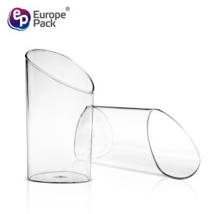 LFGB Grade Eco-Friendly Disposable Round Clear Hard Plastic Yogurt Mousse Party
