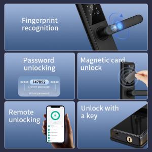 Tuya Wifi APP Remote Control Fingerprint Code Card Key S821Max Smart Lock With