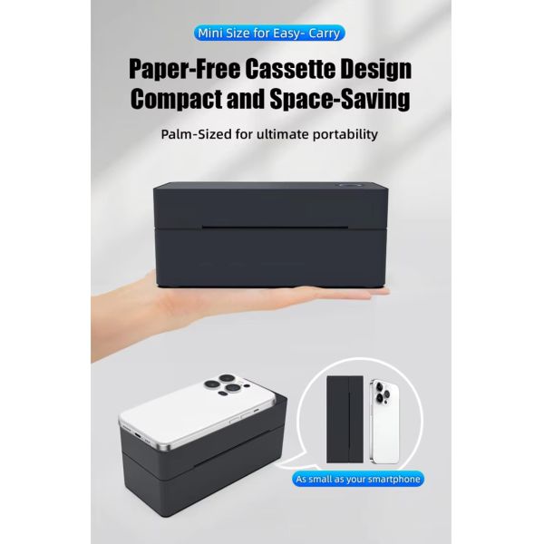 Portable 4x6 for Bluetooth Thermal Address Label Printer 203dpi for Small Business Shipping Labels-Works EBay Shopify USPS More