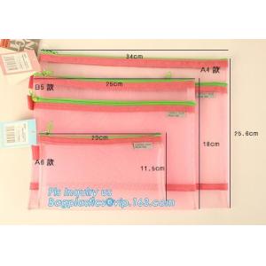 A3,A4,A5,B4,B5,B6,B8 file folder clear mesh bag printed logo document folder