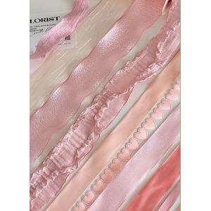 Soft Peach Series Ribbon Flower Bouquet Strap 2024 Valentine's Day Baking DIY