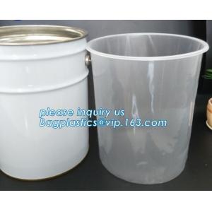 gallon bucket liner rigid plastic pail liner, PE Round pond liner round raised