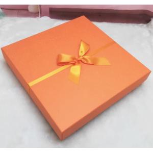 Luxury Oversized Orange Gift Box Square Packaging Box For Graduation Birthday