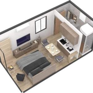 20FT White Expandable Foldable Container House Prefab