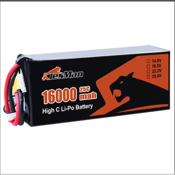 HR06160HV 23.1V High Voltage Lipo FPV Drone Battery 6S 16000mAh 30C 70C for Racing UAV with XT60 Connector