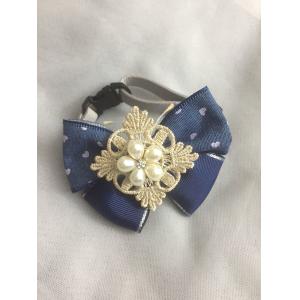 Ribbon Beads Designer Cat Collars , Fancy Cat Collars Customized Color Easy