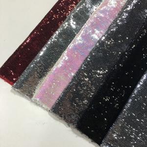 OEM Reversible Sequin Fabric Woven Non Toxic Material Embroidered Pattern