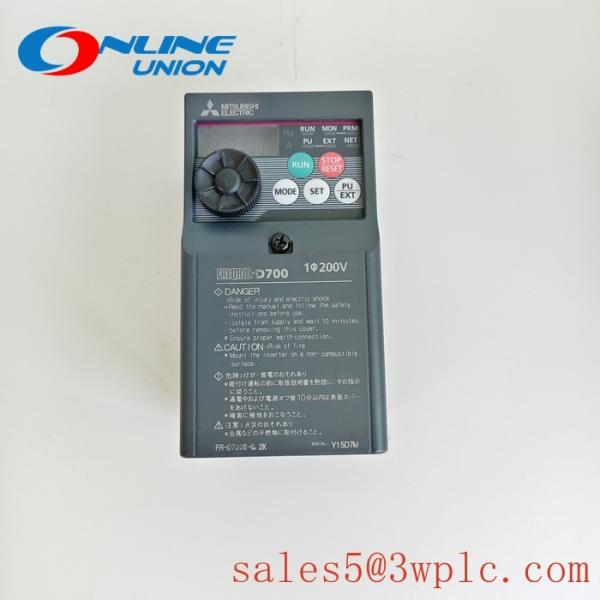 Mitsubishi FR-D720S-0.2K Inverter 0.2 kW Single-phase 200-240V AC with IP20 Protection Rating