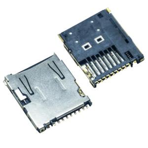 0.5mA TF Micro SD Card Socket 9Pin 1.68H Micro PCB Push Push Type