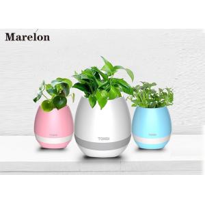 Flower Pot Music Bluetooth Speaker Smart Touch Plant Lamp Rechargeable Li