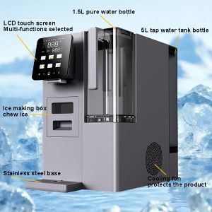 Countertop Reverse Osmosis Water Purifier Hot Cold Water Dispenser Chew Ice