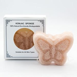 SGS Facial Activated Konjac Butterfly Bath Sponge 70*70*38mm