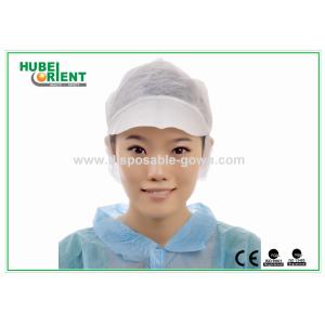 PP Single Snood Cap Disposable Non-woven Head Cap with Peak and Hairnet