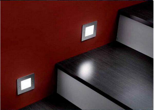 Tempered Glass + Die-casting Aluminum Recessed Wall Lights For Stairs 100 - 240V AC