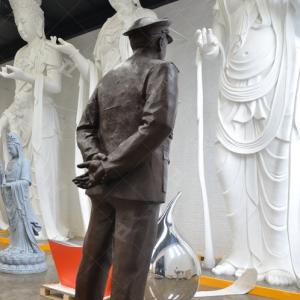 Bronze Sculpture Lifesize Army General with Patinated