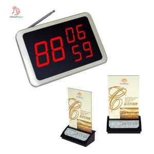 Wholesale Wireless touch screen three groups number display receiver with menu holder button for restaurant from china suppliers
